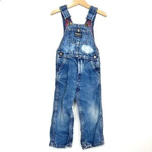 Vintage Osh Kosh Made in USA Denim Overalls Toddler Size 3T